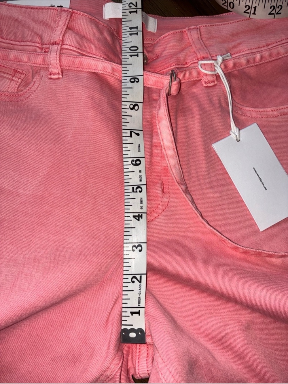 Vervet by Flying Monkey Pink Wide Leg High Rise Cropped Jeans NWT - Picture 5 of 7
